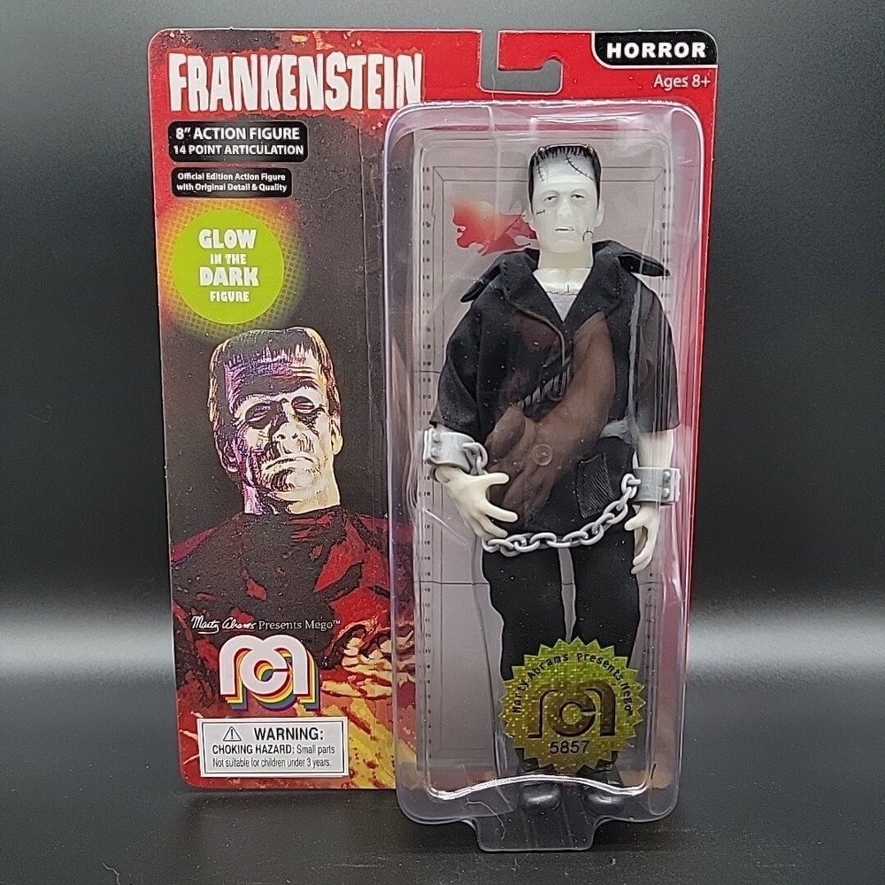Mego Frankenstein 8" Action Figure 2018 Monster GITD Glow in Dark Horror # 5857